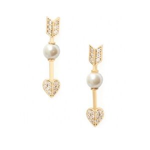 $48 Kate Spade love game arrow earpins heart earrings